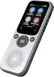 Dispositivo tradutor de idiomas, Tradutor de Inglês, Dispositivo de Tradução Bidirecional Instantânea e Tradutor de IA, Suporta 138 idiomas, Online/Offline/Foto/Tradutor de Voz, Ideal para Estudantes