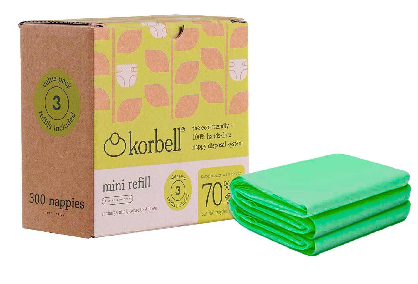 Korbell - Ricarica pattumiera per pannolini Korbell Mini 9 L ecologica
