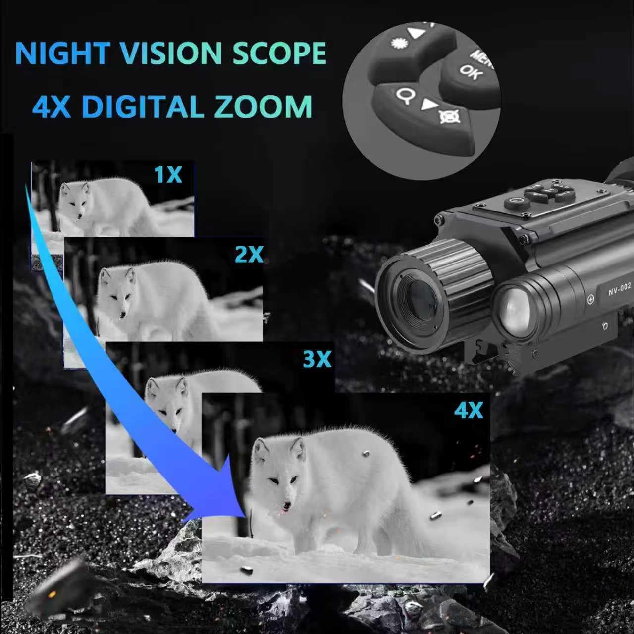 Amazon.co.jp: Gslxheal HDナイトビジョンスコープ単眼NVG（4倍ズーム