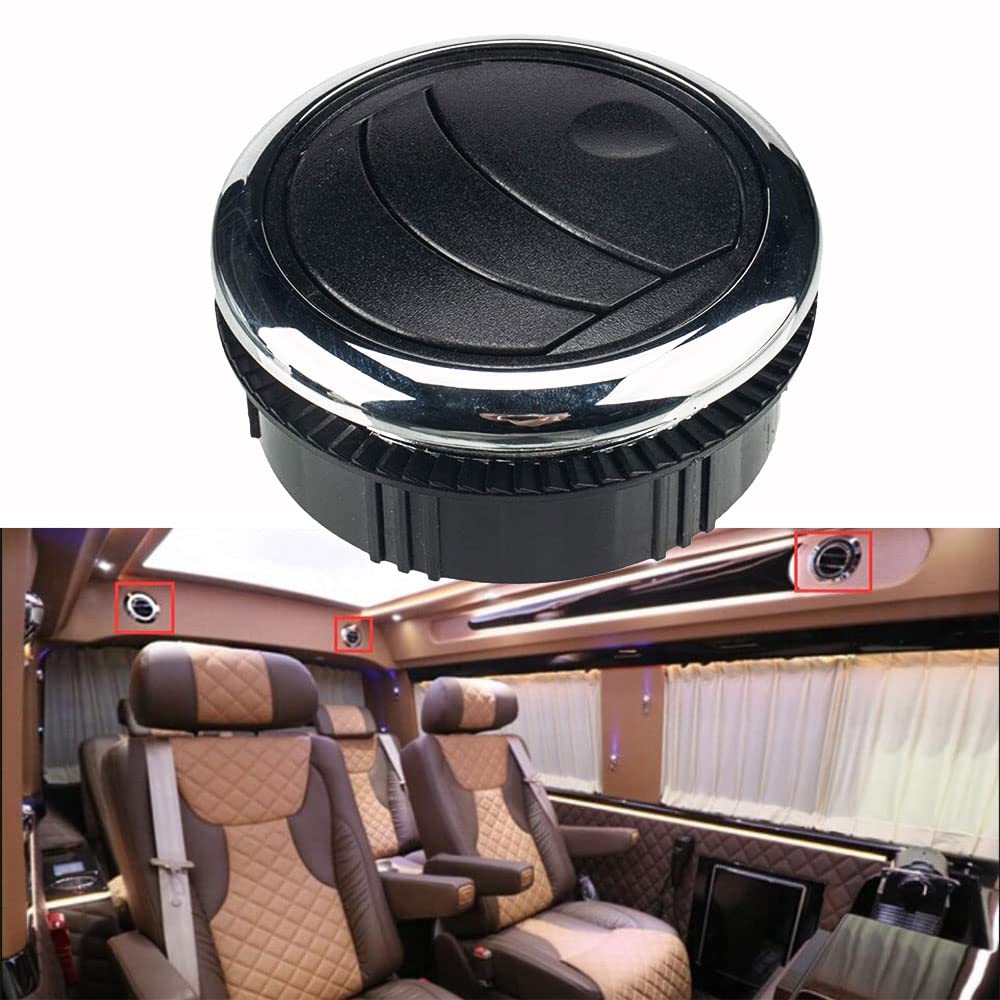 2pc Universale Rotonda Aria di Sfiato Aria Condizionata Ventilatore Soffitto, Auto Vent Dashboard Aria Condizionata Deflettore per Auto RV Bus Caravan Camper