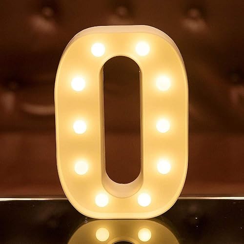 Letras con luces LED de marquesina de plástico, letrero con luces LED del alfabeto blanco con bombillas de diamante 2AA para confesión, boda,