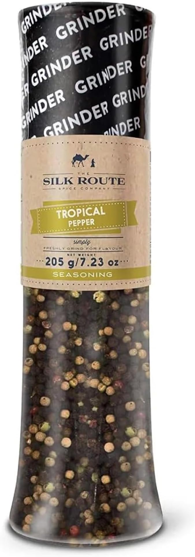 Silk Route Spice Company Tropical/Rainbow Pepper Giant Grinder 205G