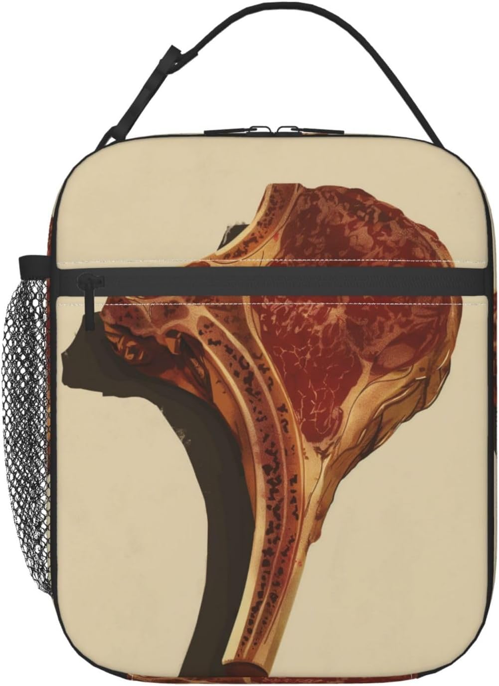 Steak Insulated Lunch Box for Kids Boys Girls, Lunch Box, Meat Reusable Lunch Bag for School, Office, Work, Picnic, Travel