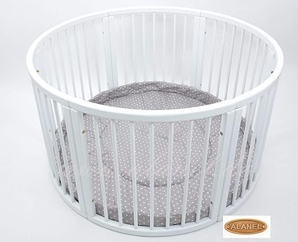 Parc Rond En Bois Massif Avec Insert Souple O 1 Cm Playpen Due Pois Bruns Amazon Fr Bebe Et Puericulture