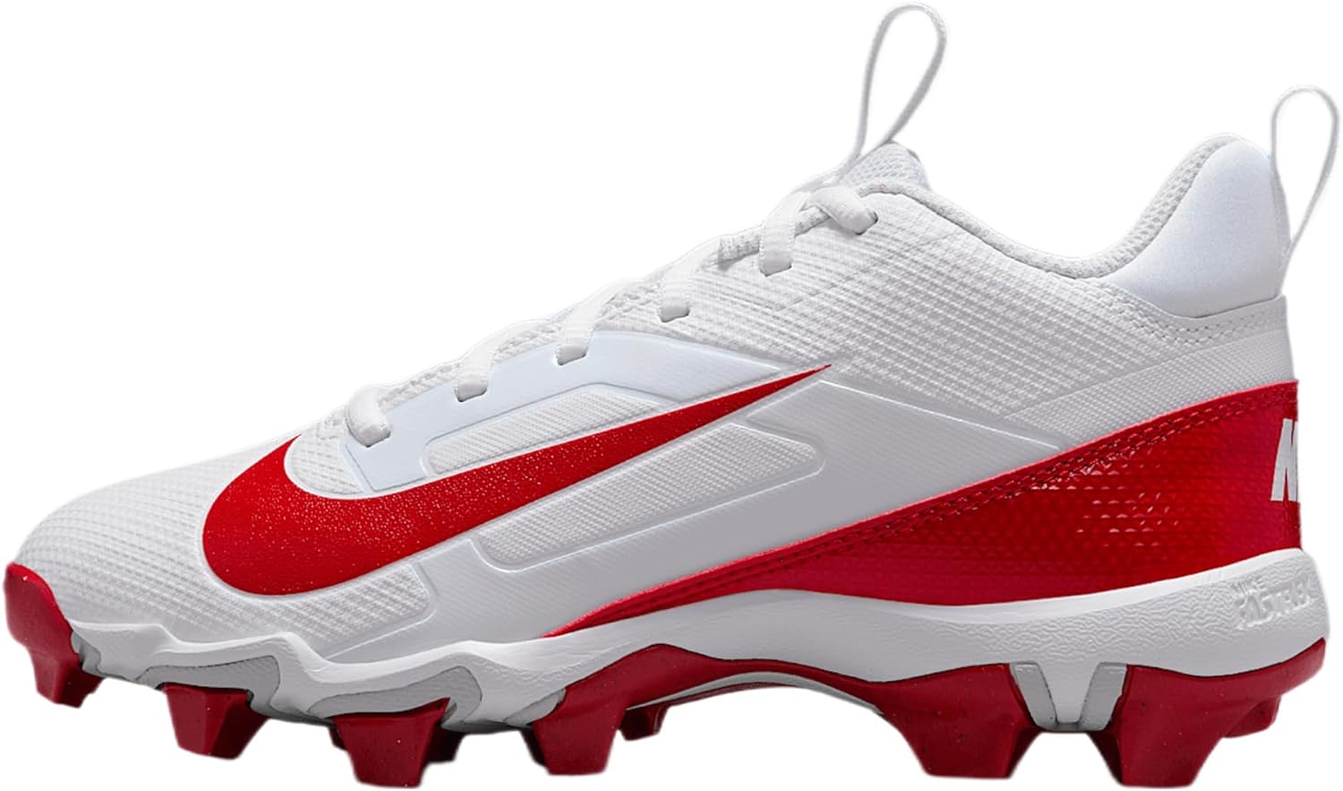 Nike Alpha Menace 4 Shark Big Kids' Football Cleats (FQ4012-102, White/University Red/Photon Dust/University Red) Size 5