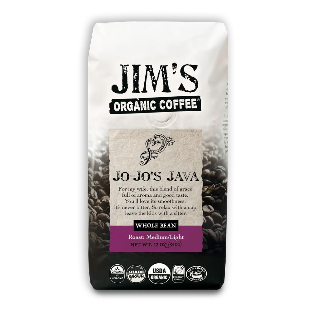 Jim's Organic Coffee Jo-Jo's Java, Whole Bean