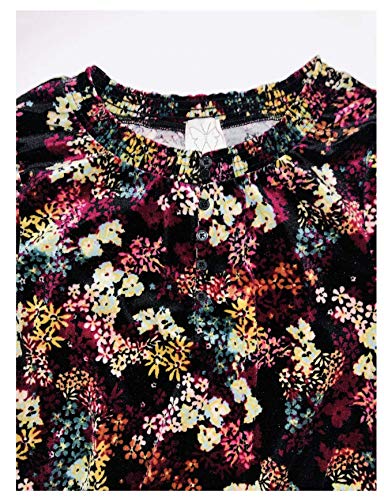 Ella Moss Girls Slim Size Priscilla Print Velour Dress2