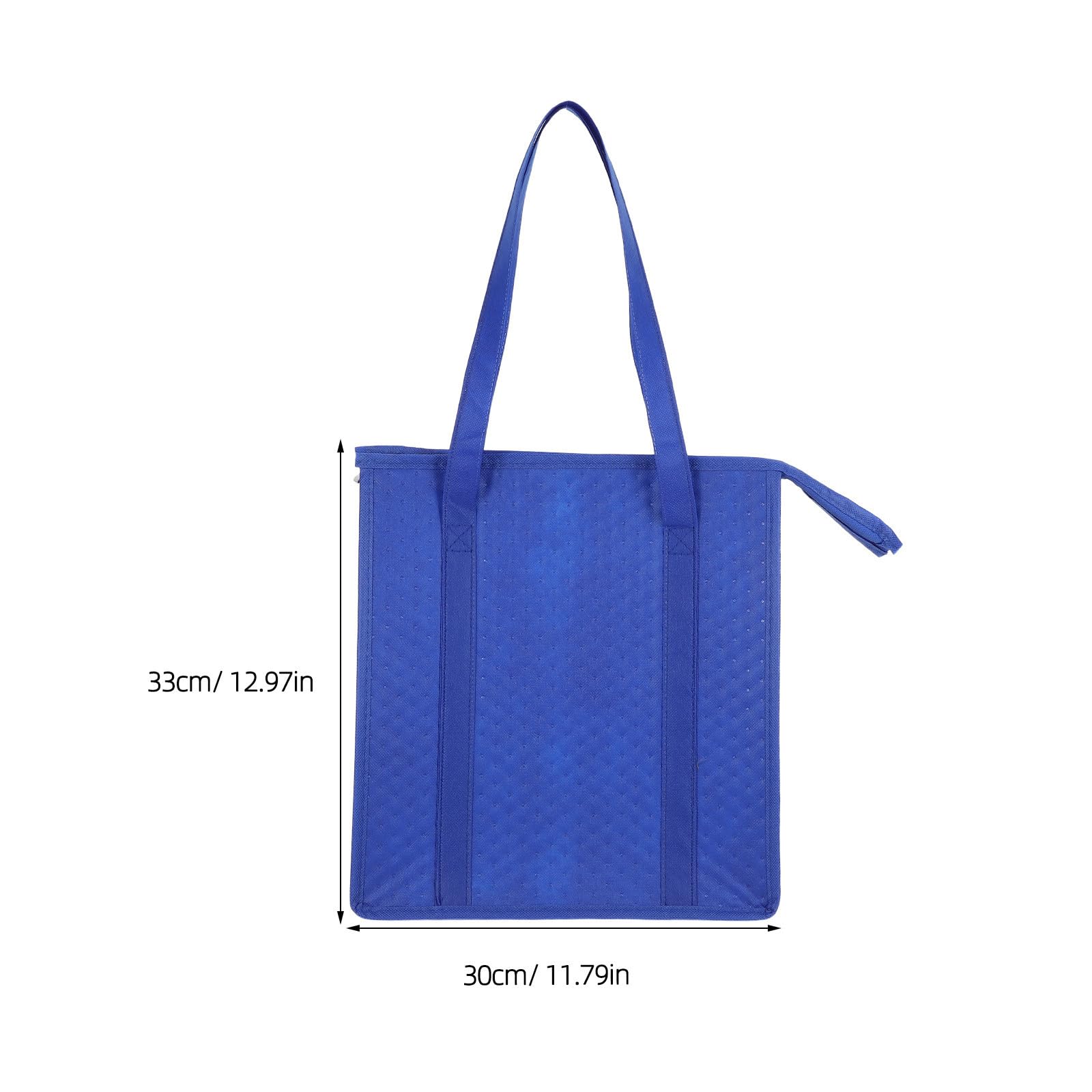 USHOBE 10 Sacchetti Riutilizzabili Termici la Spesa con Zip e Manici Non Tessuto, Borsa Isolante Versatile per Alimenti Caldi e Freddi, per Cucina e Scuola