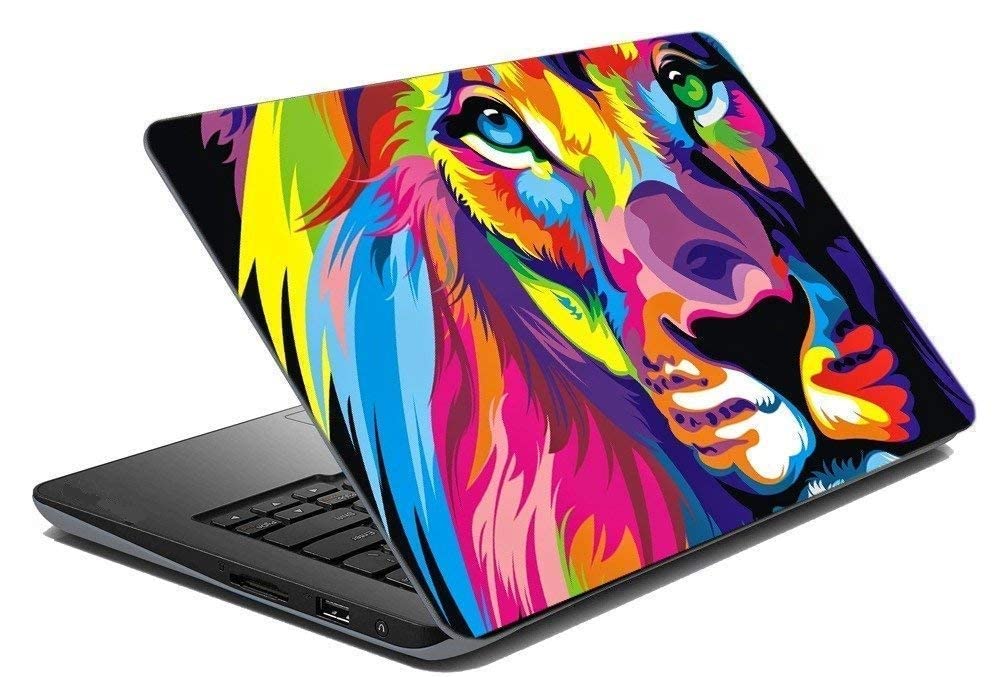 Just Care Laptop Skin for laptops, Skins Stickers Vinyl Decal Cover for All Models, Mac Book Material and Adhesive Used, Multi Color Pattern ( Lion Face ) (B09SCN2X5S) Amazon Price History, Amazon Price Tracker