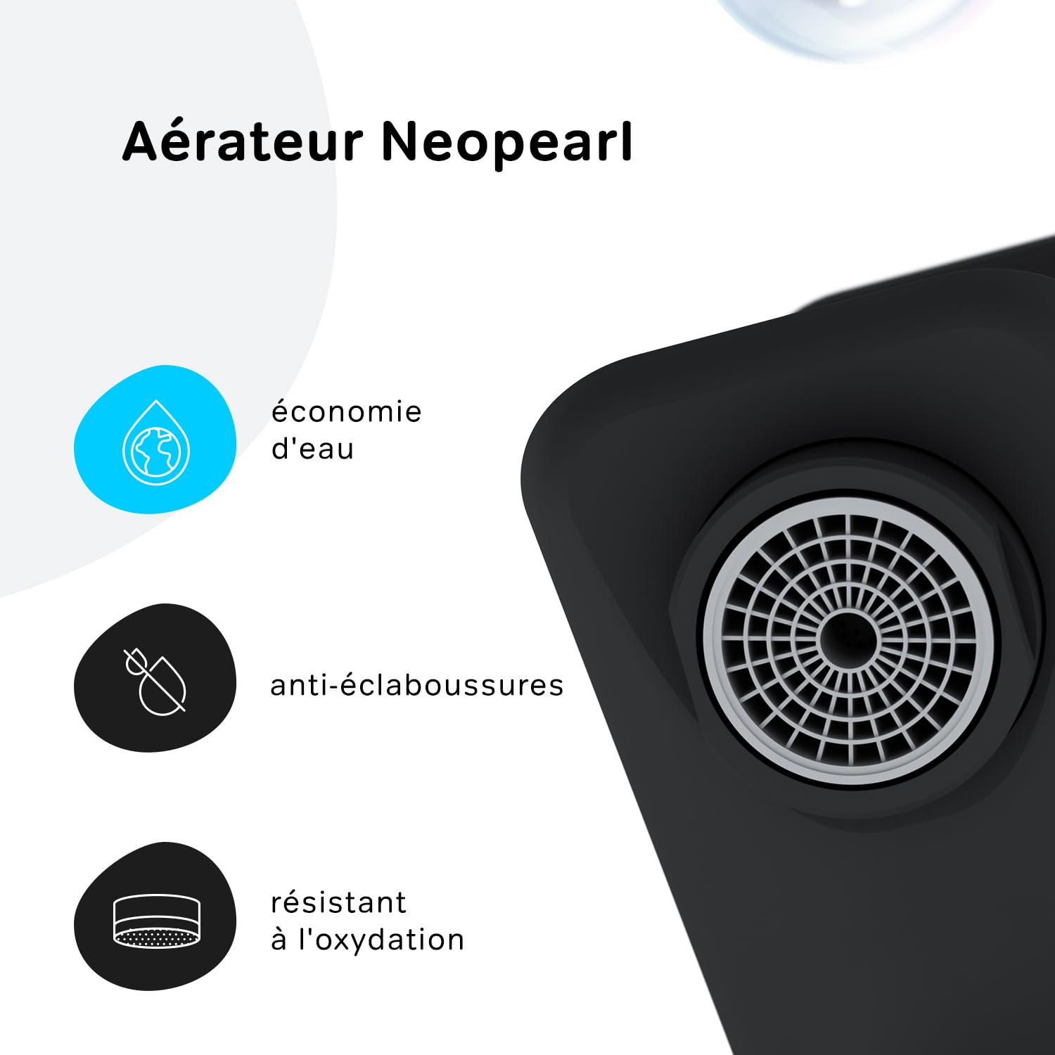 AM.PM Mitigeur de Bain Noir 2 Sorties Robinet Bain-Douche svec bec, à économie d'eau, Résistant aux fissures, Facile à nettoyer et à installer, X-Joy FXA10022