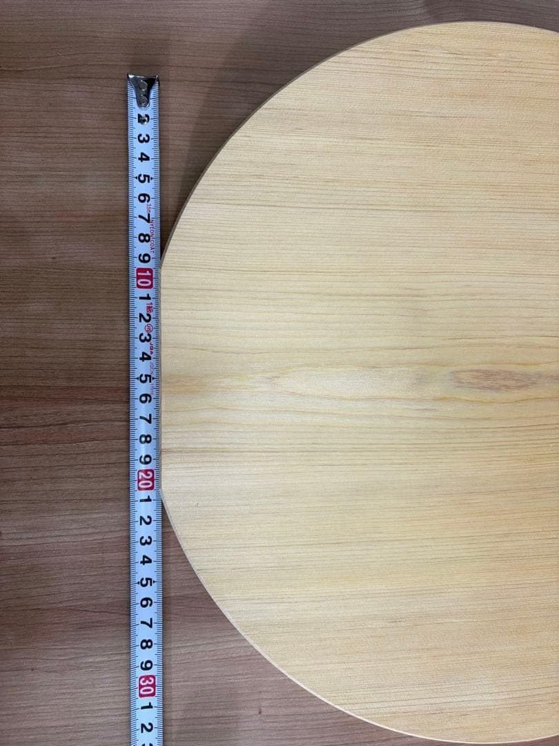 Amazon.co.jp: 天然青森ひば 丸まな板 360mm 厚30mm 無塗装 かんな