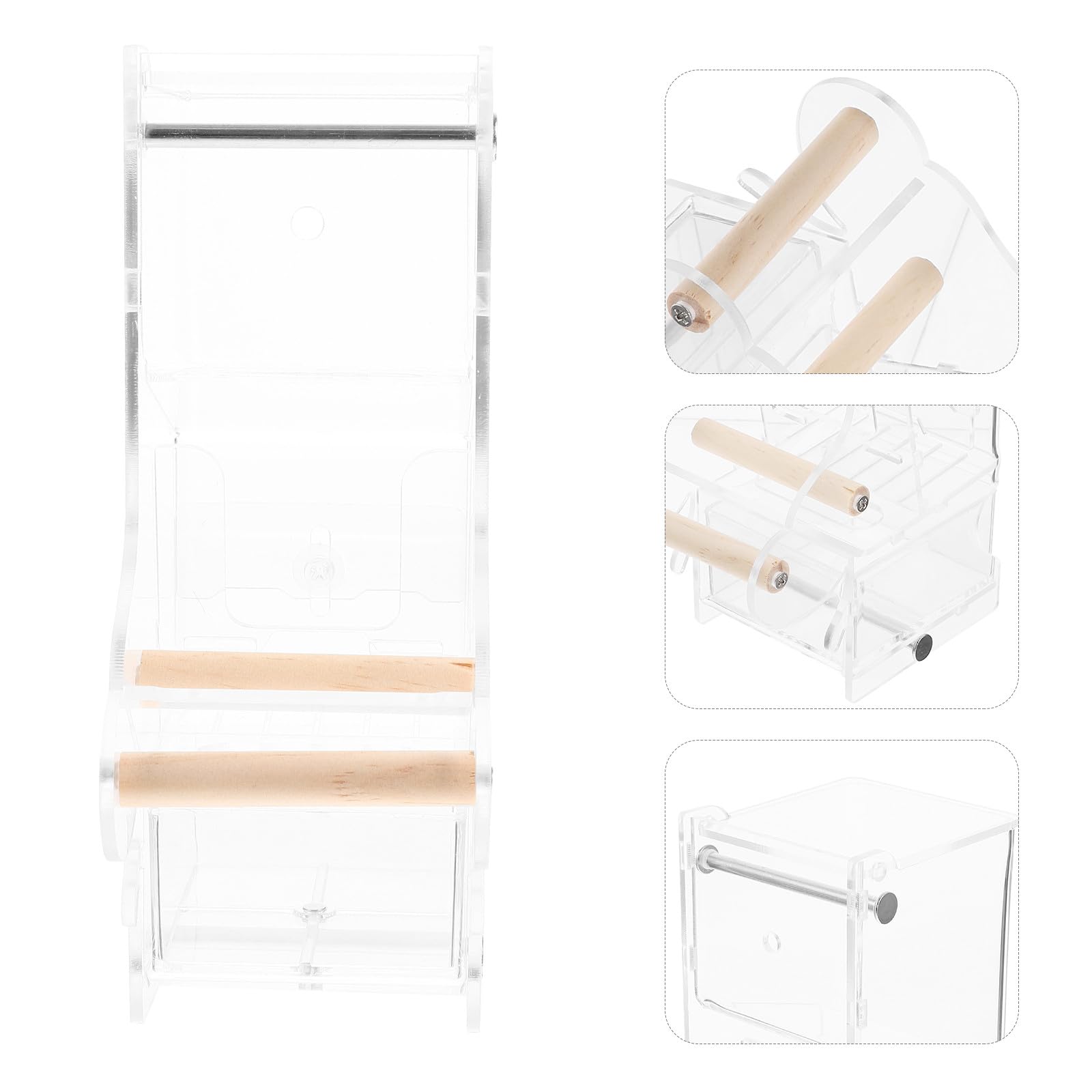 SEWACC Mangeoire Automatique pour Oiseaux Distributeur De Nourriture pour Cage à Oiseaux Mangeoire Transparente pour Petits Et Perroquets