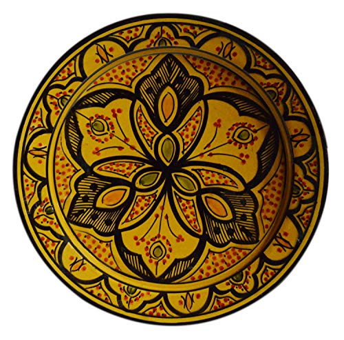 Ceramic Plates Moroccan Handmade Serving, Wall Hanging, Exquisite Colors Decorative Large 12 inches Diameter