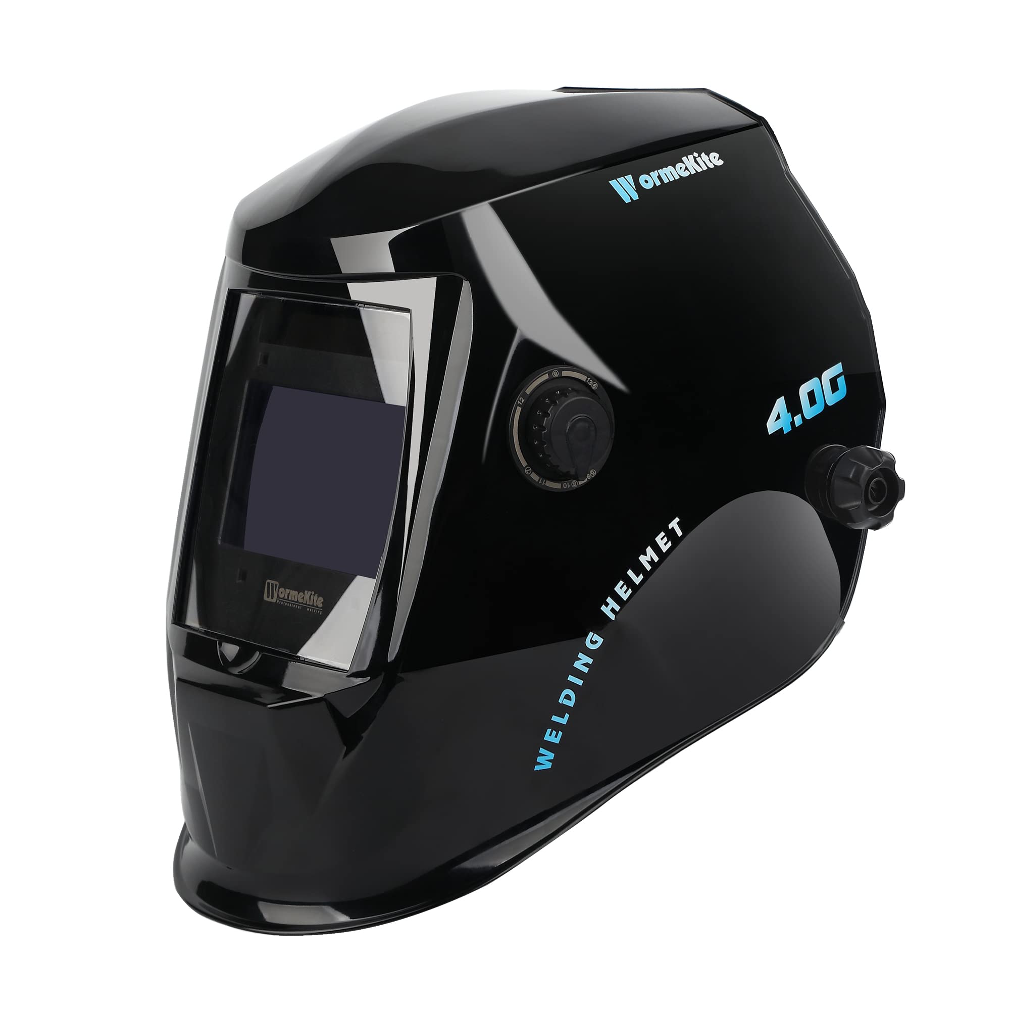 WormeKite True Color Solar Powered Auto Darkening Welding Helmets, Wide