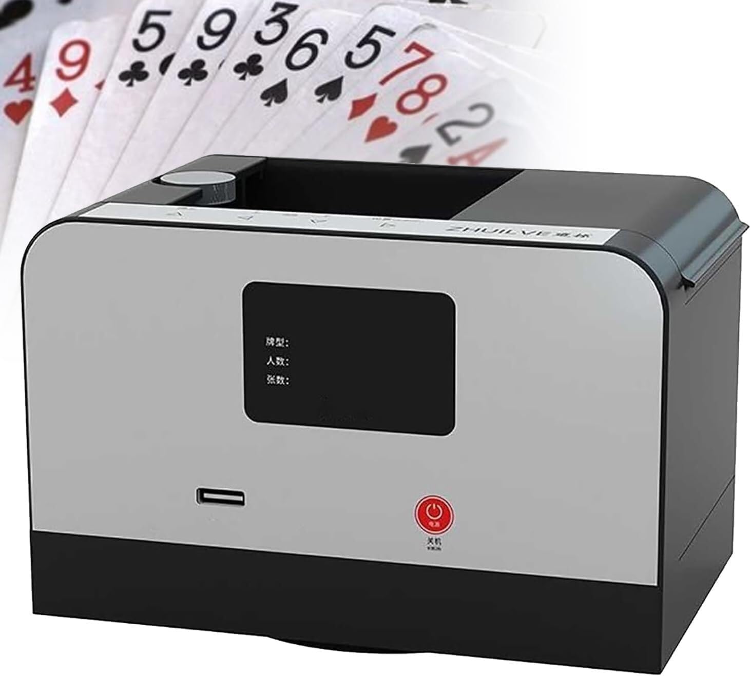 Intelligent Card Dealer Machine, Electronic Casino Poker Card Shuffling, 360°Rotating Card Dealer Robot