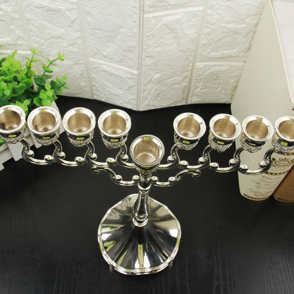 Candelabro de Metal de Aleación de Zinc Estilo Europeo Antiguo 9 Brazos, Decoración Elegante para Bodas y Fiestas Nocturnas, Rendimiento Estable y Uso Práctico