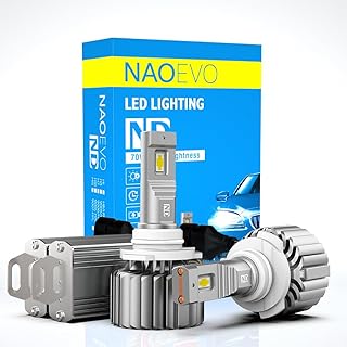 NAOEVO ND Series LED Headlight Bulbs 70 WATT/Bulb, 8400 Lumens/Bulb Super Bright,set of 2 Bulbs (9005 - HB3)