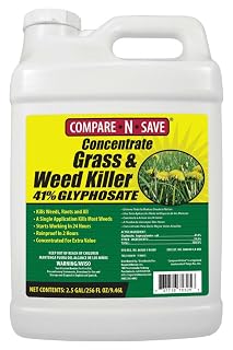 Compare-N-Save Glyphosate Concentrate Grass & Weed Killer Herbicide, 2.5-Gallon - Amazon product rated Grade A