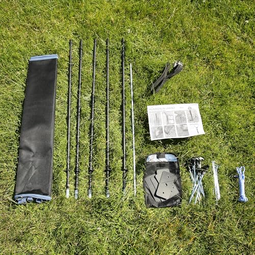 your GEAR Mobiler Hundezaun 4m für Camping & Garten – Robustes Textilene-Mesh 90 cm hoch – Endlos erweiterbar & wetterfest – Komplettset inkl. Stangen & Tasche