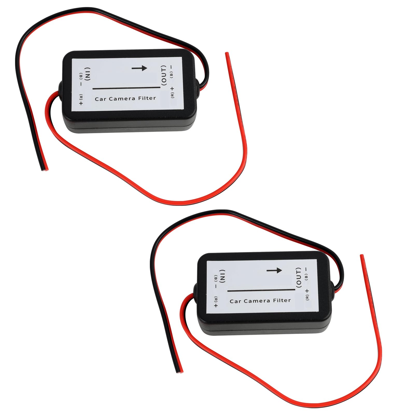 2 filtri per fotocamera posteriore dell'auto, filtro da 12 V, relè di potenza DC, condensatore, filtro per retromarcia, 12 V DC, filtro di segnale per auto, adatto per auto