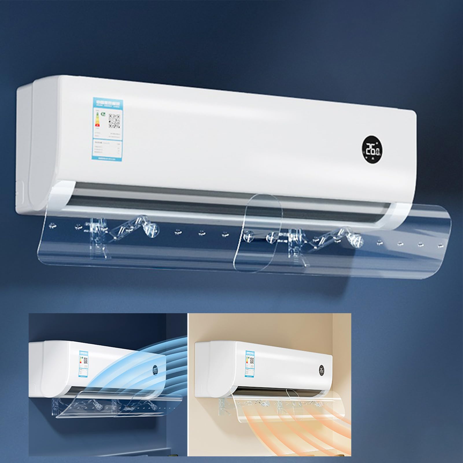 Deflettore Per Griglia Di Ventilazione Del Soffitto Paravento Universale | Deflettore Termico Antispiffero Per Casa Ufficio Hotel Interno Presa D'Aria Camera Per Bambini Adulti Anziani