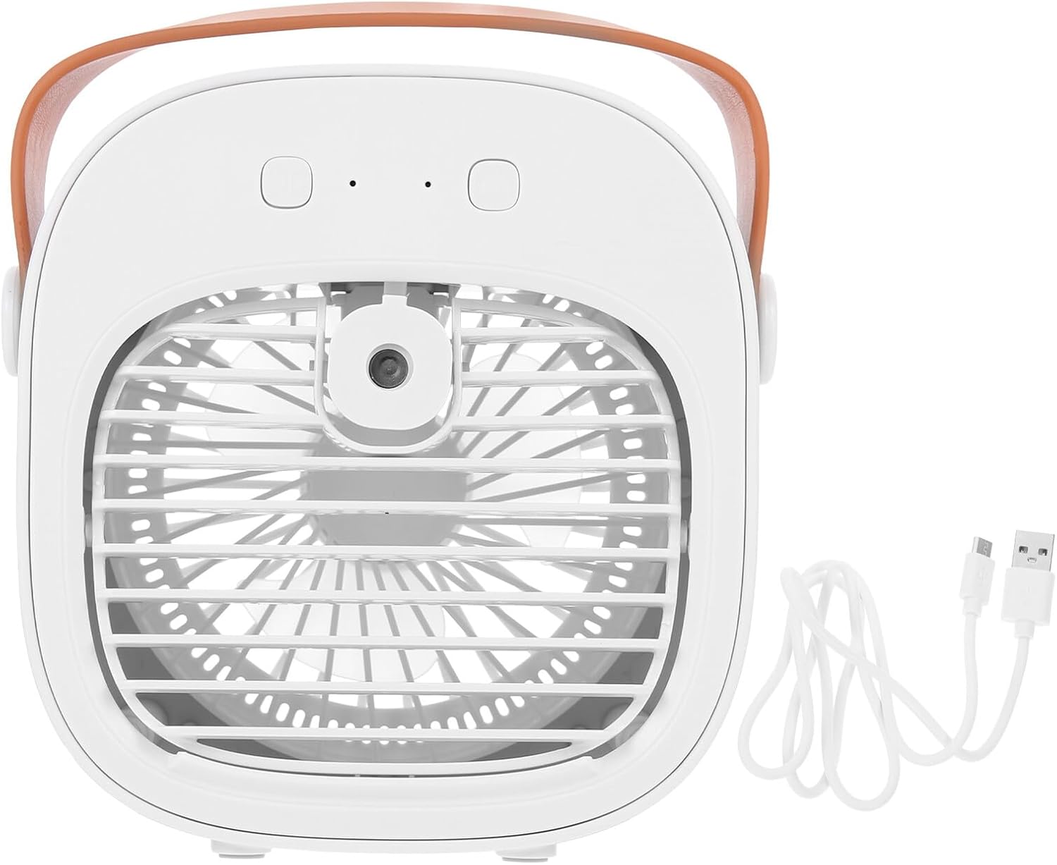 USB Desk Fan Air Circulator Portable Desktop Cooling Fan with Water Mist Spray for Office Home Dormitory Use White