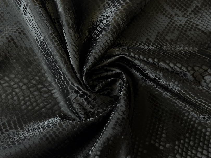 Cuir PU noir métallique 5 m de qualité supérieure pour décoration