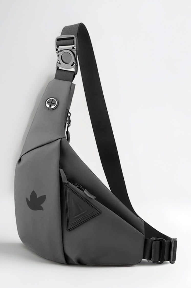 Waterproof Unisex Crossbody Fanny Pack Waist Bag for Men Women Boomerang Style Sling Bags Side Shoulder Chest Anti-Theft Pouch for Outdoor Travel Sports Money Mobile