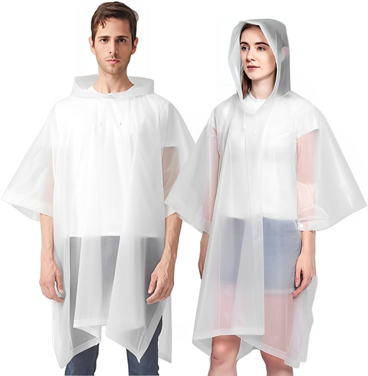 YANKUIRUI Regenponcho Damen Herren Wasserdicht, 2 Stück Rege