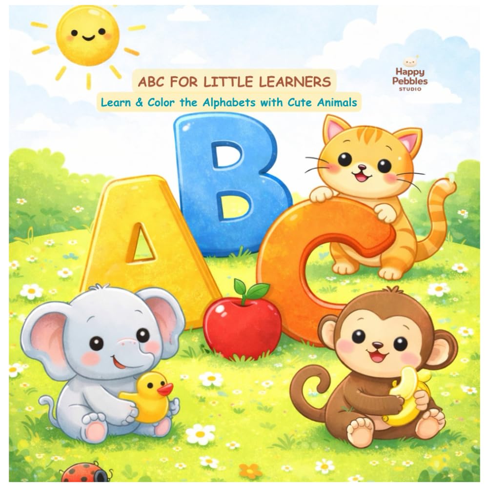 ABC for Little Learners: Learn & Color the Alphabet with Cute Animals and Simple Actions