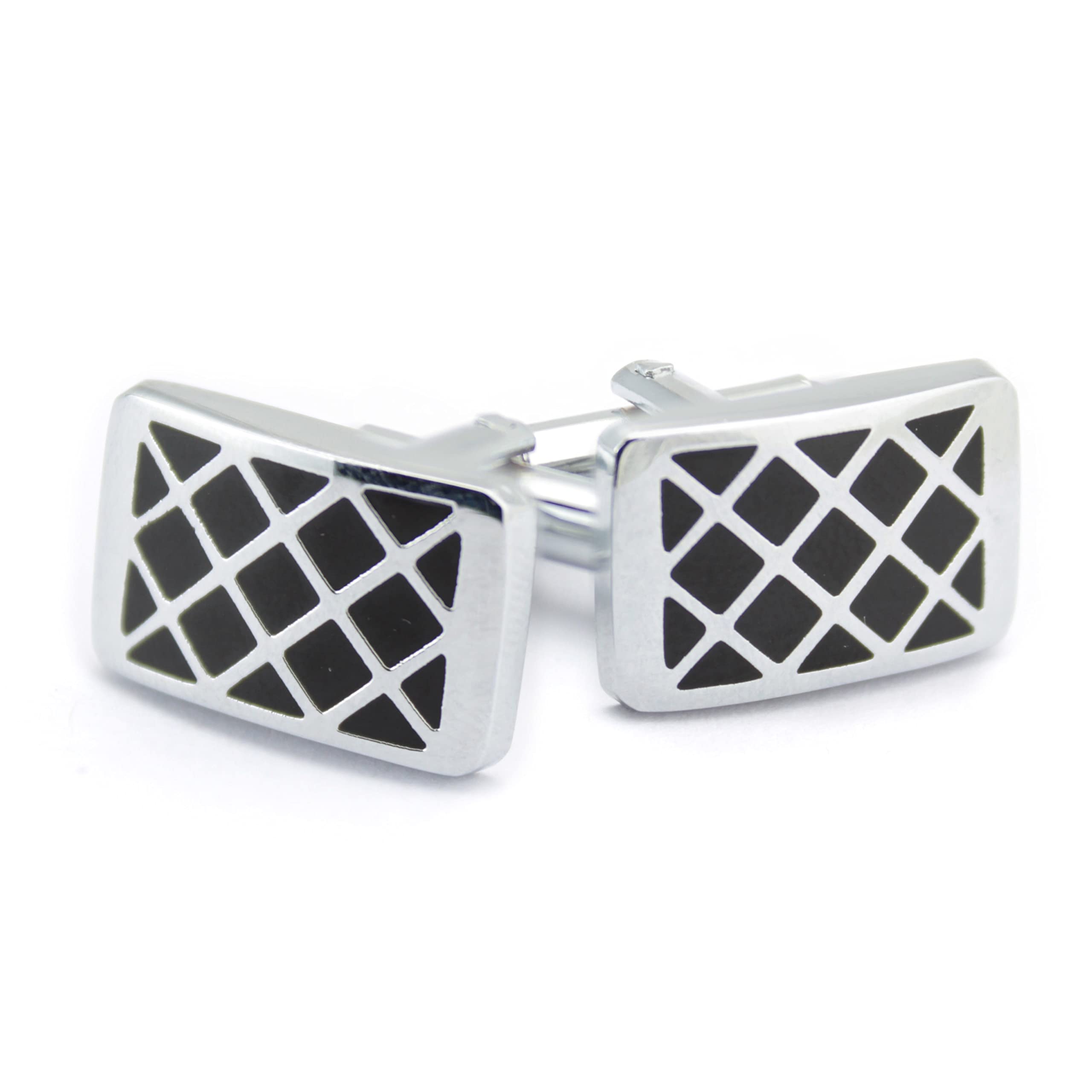 kavove The Wild Strike Black & Silver Cufflink For Men-picture-25