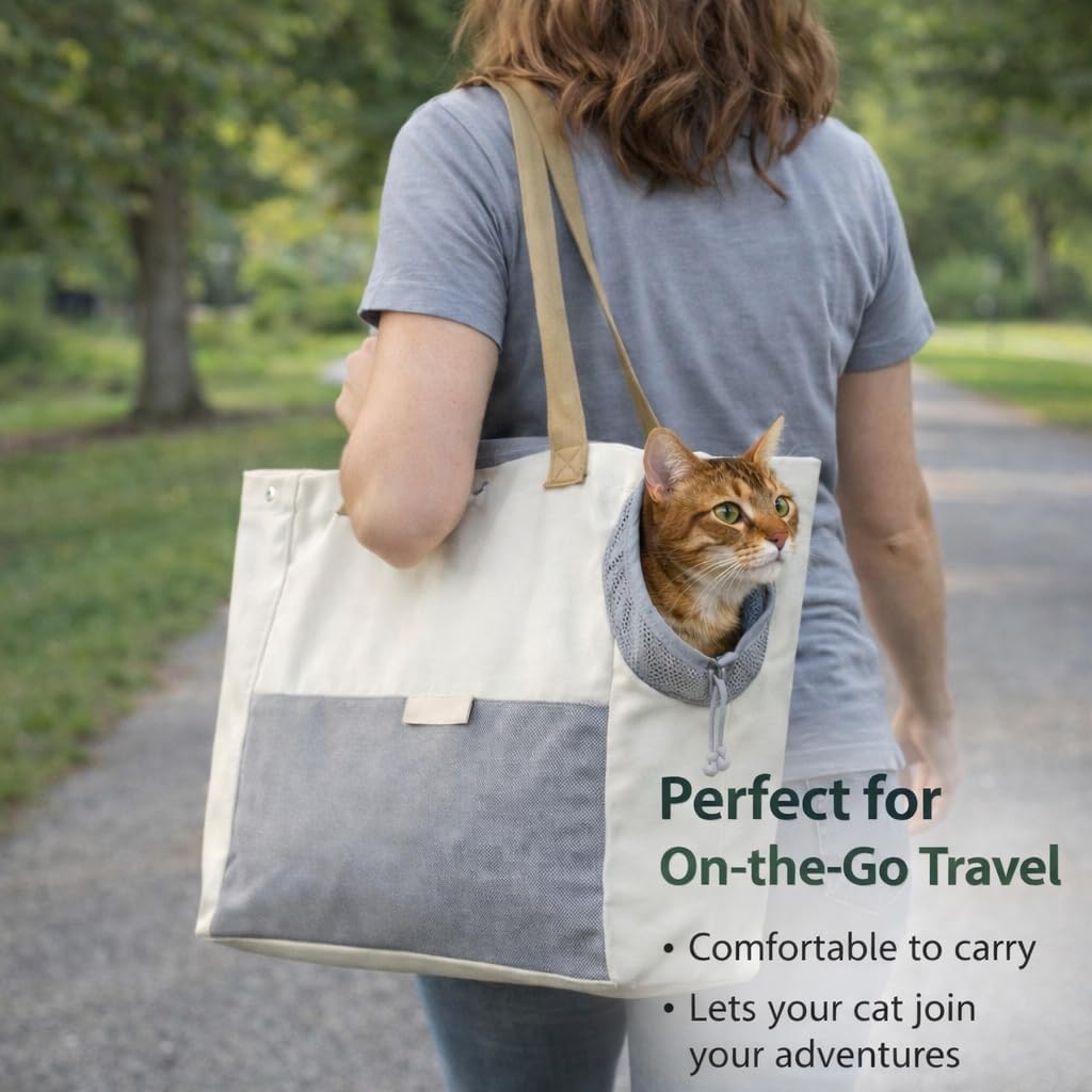 Cozy Cat Carrier Pouch for Adult Cats 6–14 lbs, Soft & Secure Cat Holding Bag for Short Outings, Vet Visits, Grooming, Nail Trimming & Ear Cleaning – Klein Blue