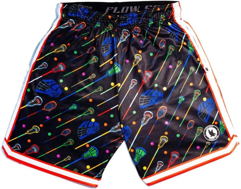 Flow Society Lax Stix Boys Shorts - Kids Athletic - Basketball - Baseball - Hockey - Football - Lacrosse - Multi