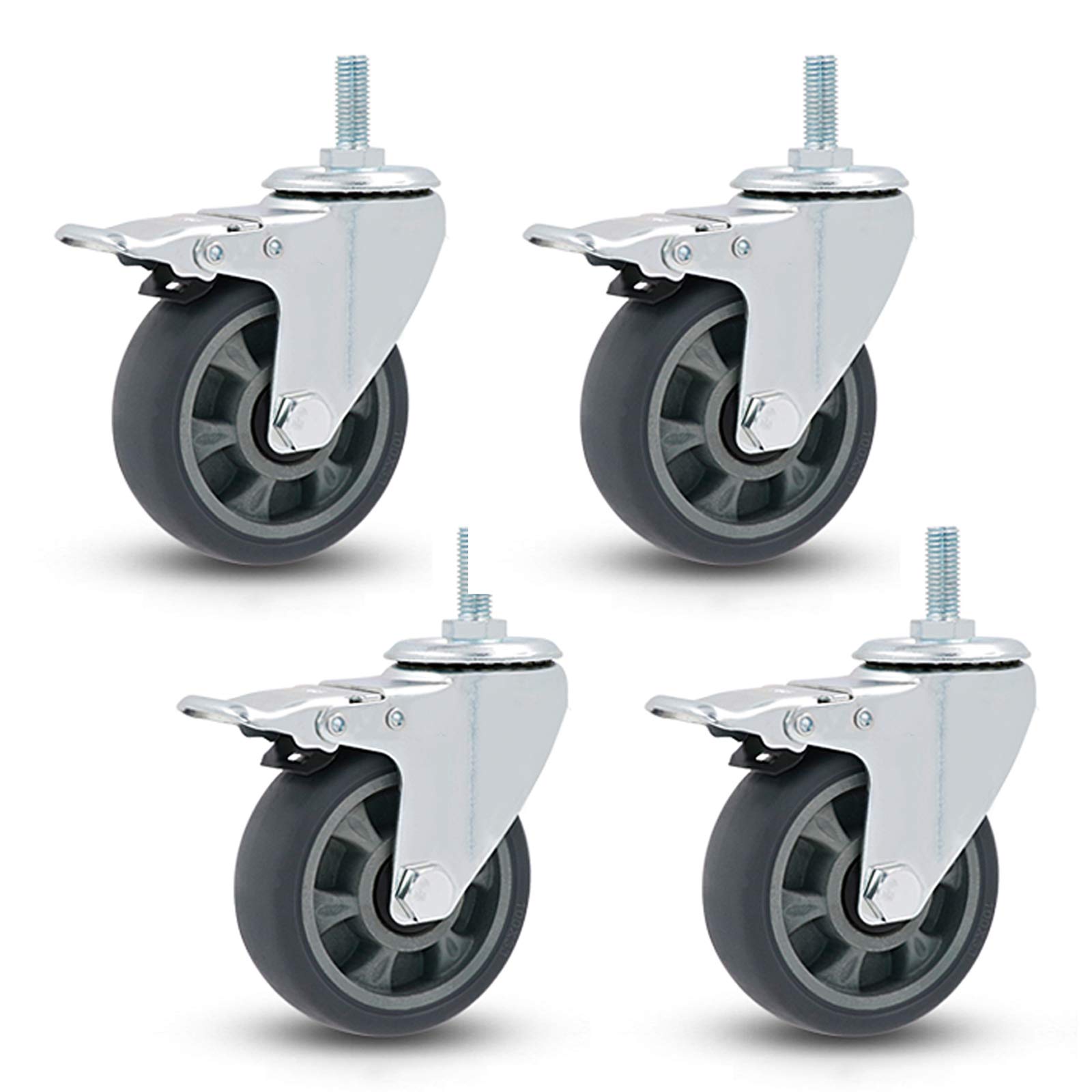 Roulettes pivotantes robustes LUNEZY M12 de rechange pour meuble