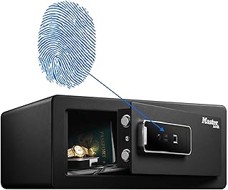 Master Lock LX110BEURHRO Cassaforte di sicurezza biometrica per oggetti di valore, 19,5 x 43 x 37 cm, nera, 25 L