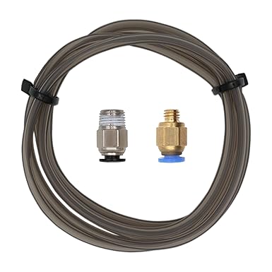 review PTFE Teflon Tube Bowden for 1.75mm Filament 1m, with PC4-M6, PC4-M10 Pneumatic Fittings for Creality Ender 3/Ender 5/ CR-10/10S 3D Printer