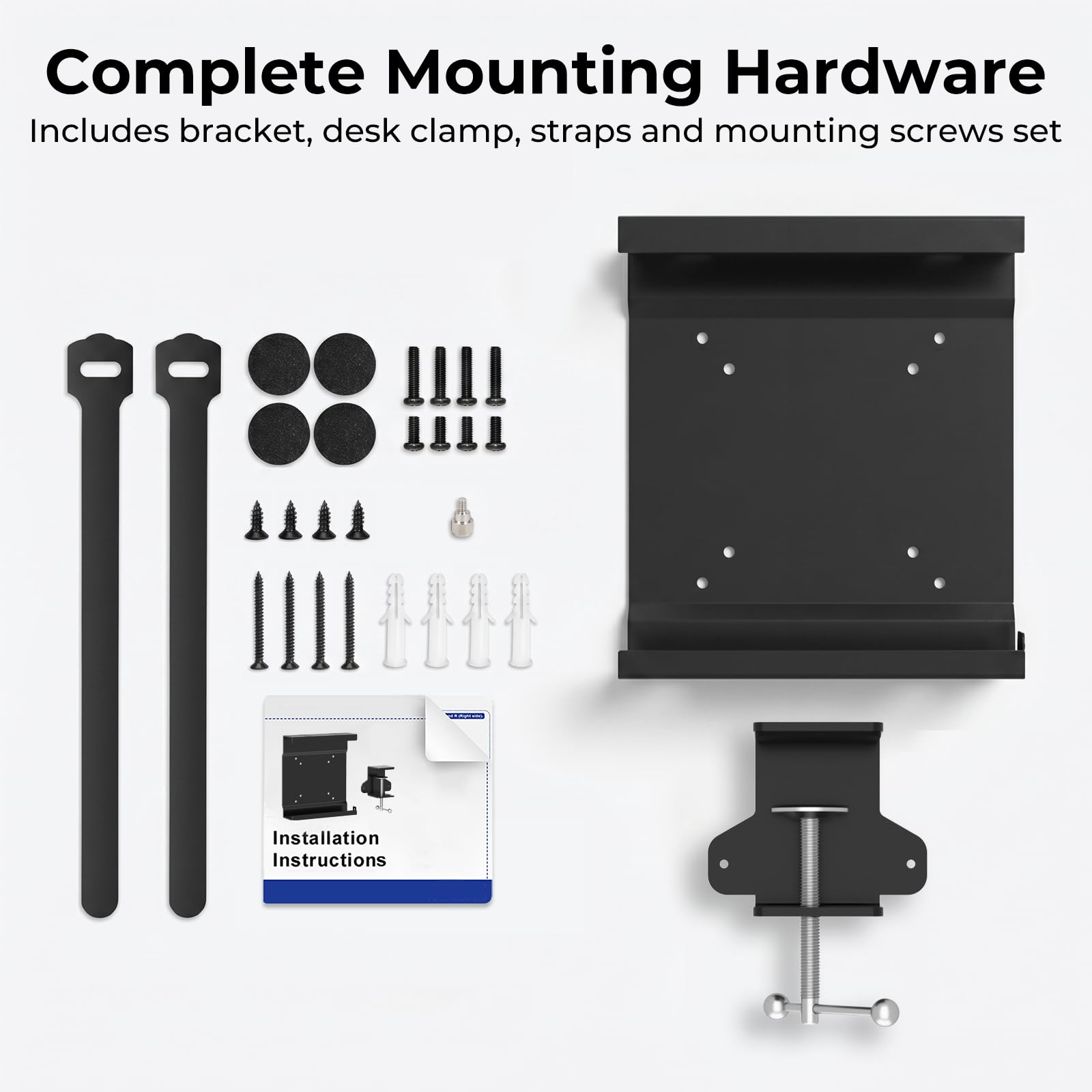 Mini-PC-Halterung für Dell mit Tischklemme, Micro-PC, VESA-Wanduntertischhalterung und C-Klemme, Desktop-Halterung für Dell OptiPlex MFF Montagehalterung für Dell Micro PC 7050 7080 5070 3000 7060