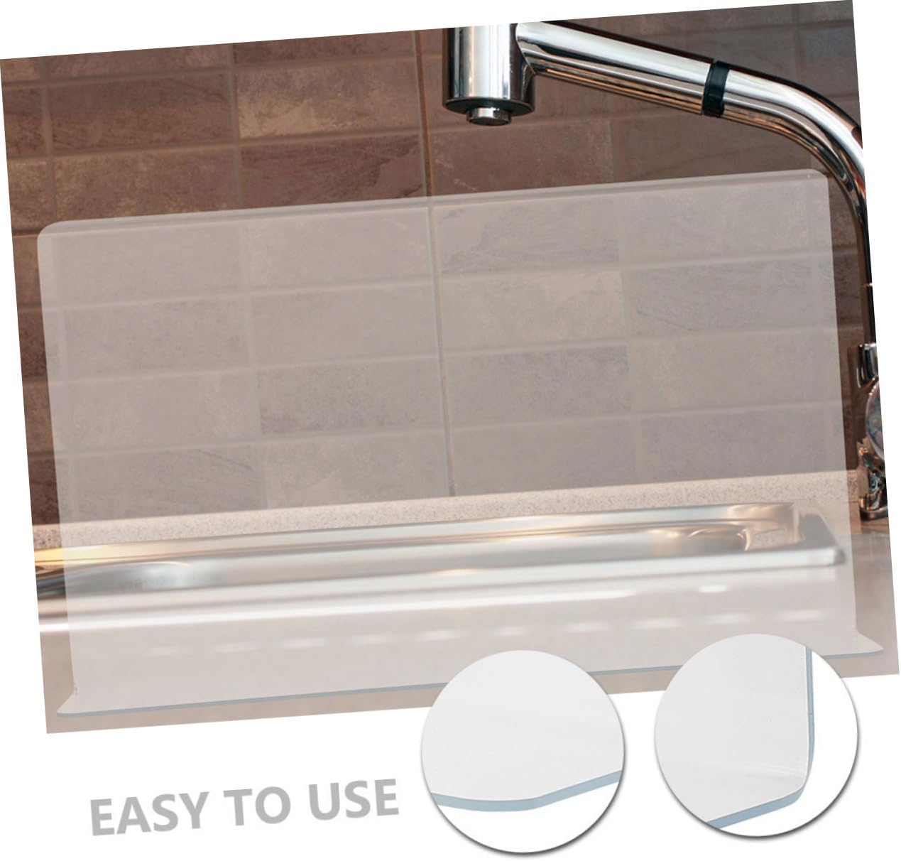Ciieeo 4pcs Bathtub Shower Splash Guard Set PVC Water Spatter Protector for Bathtub Corners Easy Install Suitable for Bathrooms