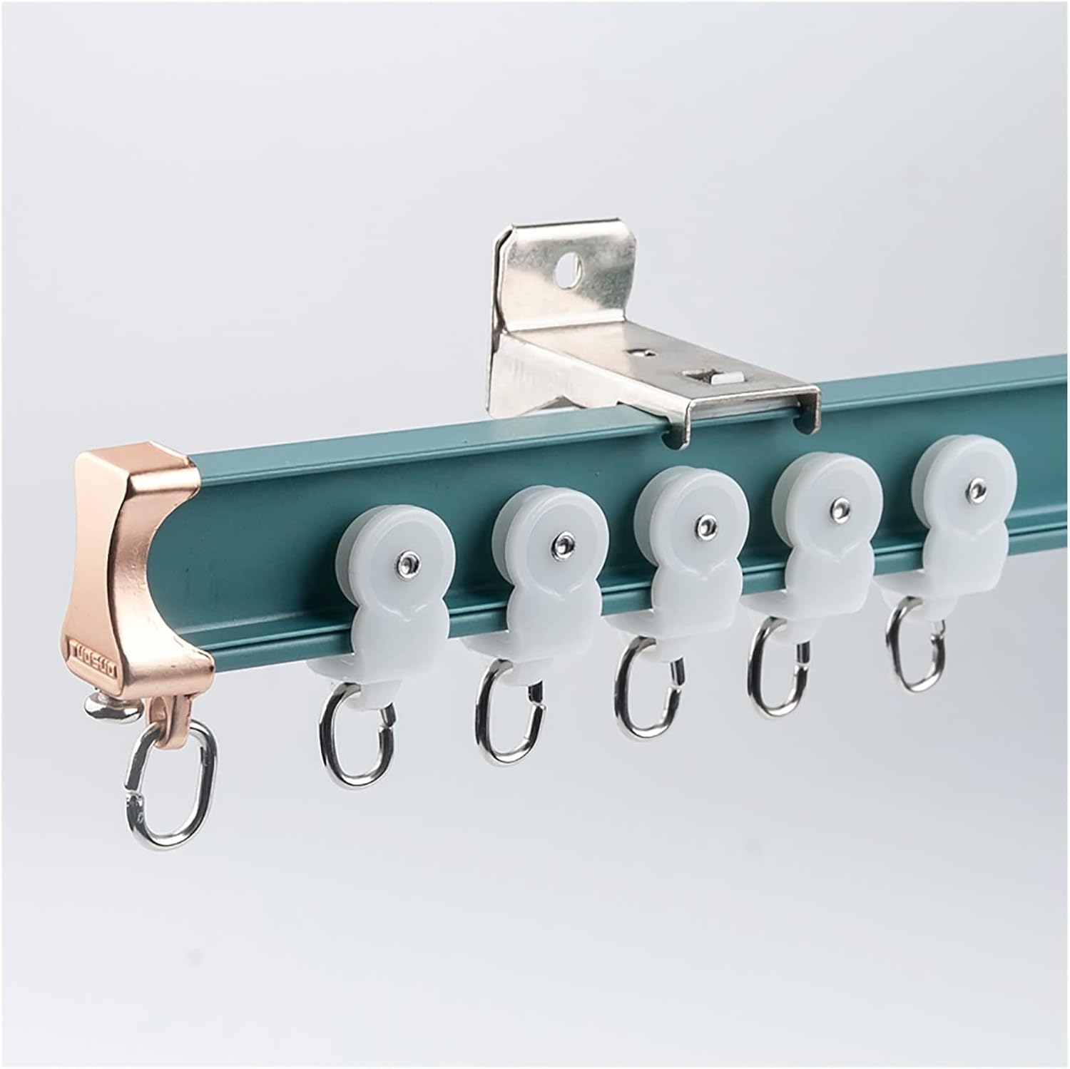 Heavy Duty Flexible Ceiling Curtain Track System - 300-800cm (8m/26ft) Wall Mount Sliding Door Rail for Living Room, Bedroom, Laundry Room - White Color