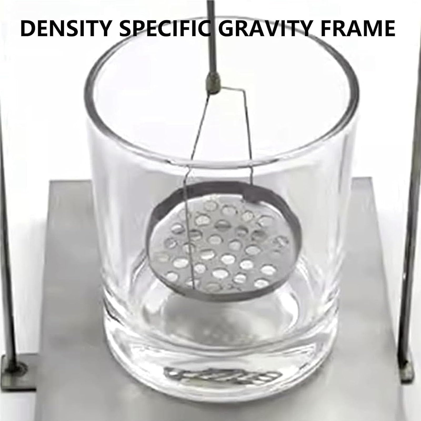 Marco Para Determinación De Gravedad Específica, Kit De Determinación De Densidad Con Vaso De Precipitados De Vidrio Y Soporte De Acero Inoxidable, Estructura Robusta Y Estable Para Balanzas De