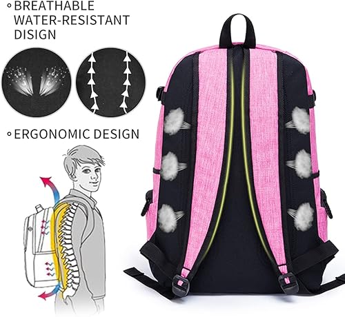 Miniatura 7 de rickyh style Mochila escolar bolsa de viaje para hombres y mujeres, mochila ligera para la universidad con compartimento para laptop