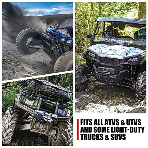 Ieryred 3/16” Winch Rope Cable,50 Ft 8500 Lbs Atv/Utv Synthetic Winch Rope, Winch Line Replacement With Protective Sleeve Suits For 3000 To 6000Lbs Winch, Orange/Black/Grey Available #TOP6