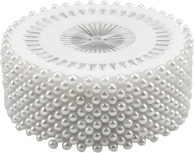 Head Pins, 480Pcs White Headed Pins 1.5 Inch Sewing Pins Plastic Ball Head Straight Quilting Pins for Dressmaking Crafts Sewing Wedding Decorations