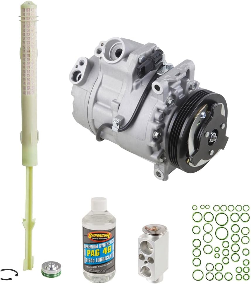 AC Compressor & A/C Kit For BMW X5 V8 & X5M E70 - Includes Drier, Expansion Valve, PAG Oil & O-Ring Seals - BuyAutoParts 60-81523RK NEW