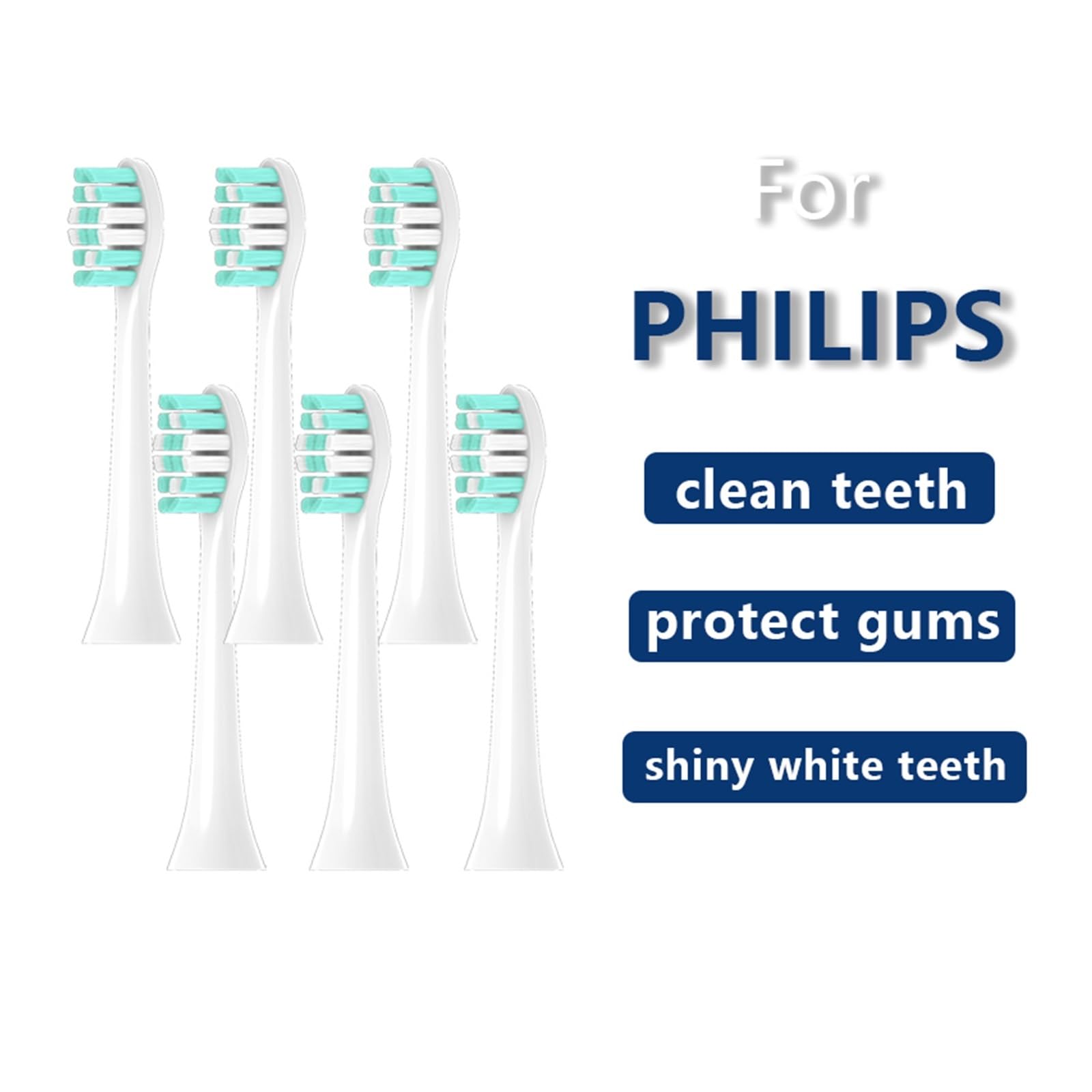 4-30 Cabezales De Cepillo De Repuesto De Cerdas Suaves Compatibles Con Sonicare For El Cuidado Bucal Diario(16PCS)