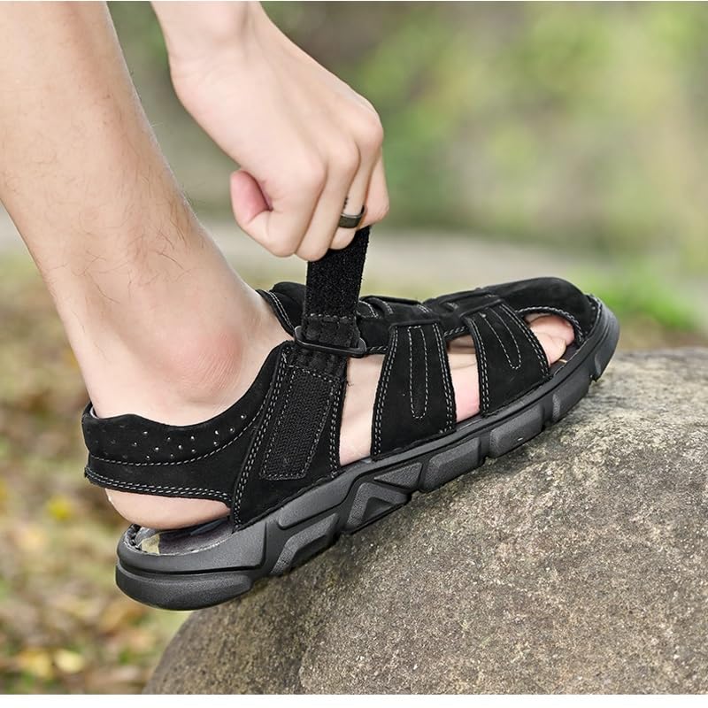 Outdoor Comfortable Beach Sandals Casual Shoes Sneakers Leather Men's Sandals Lightweight Men's Shoes3