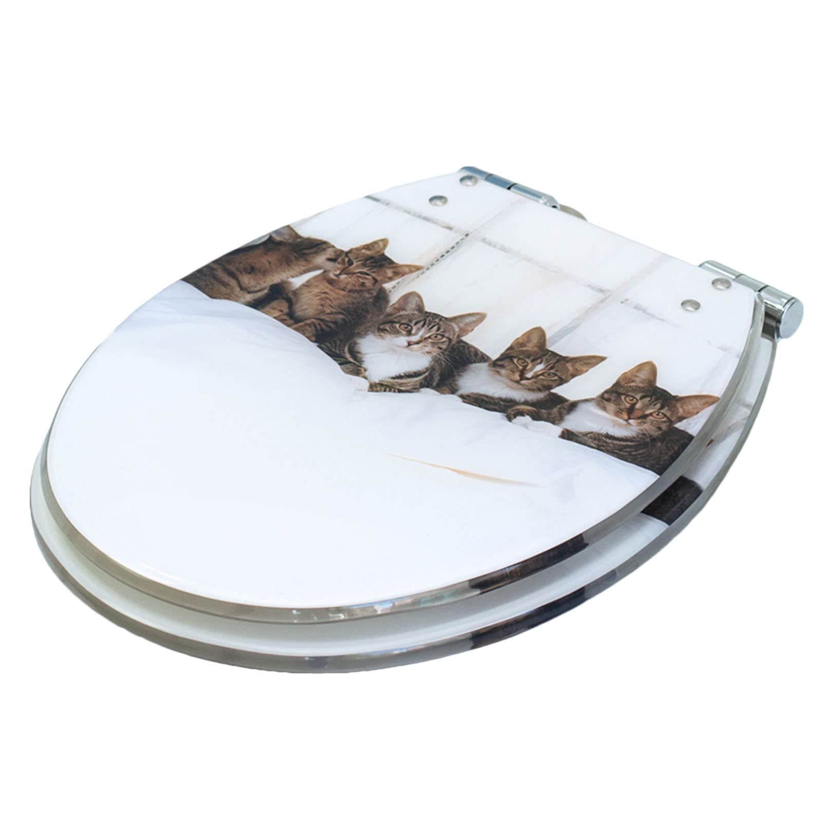 Toilet Seat with Soft Close, Oval Toilet Seat Lid, Quick Release for Easy Clean, Standard Size Toilet Seats, Durable Resin Loo Seat, Various Styles are Available