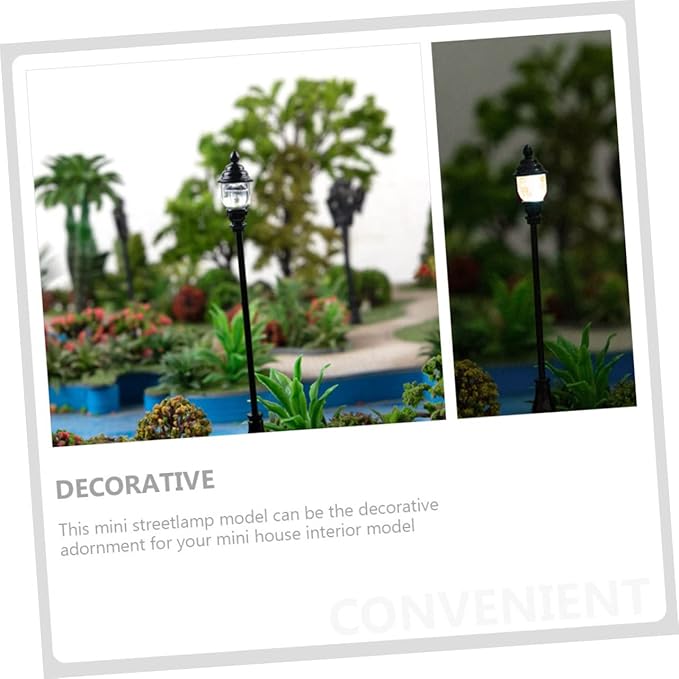 WHAMVOX Miniatuur Parklamp 5 Stuks Mini Huisdecoratie Tuin Ornament Lamp Modellen Set photo 2