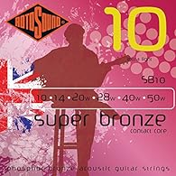 Made in the UK, The Jumbo King Phosphor Bronze string with Piano String design technology. Core wire lies directly on the bridge insert Developed in 1974 and became known as the "Superwound" and "Lowden" strings. Today it is called Super Bronze, with...