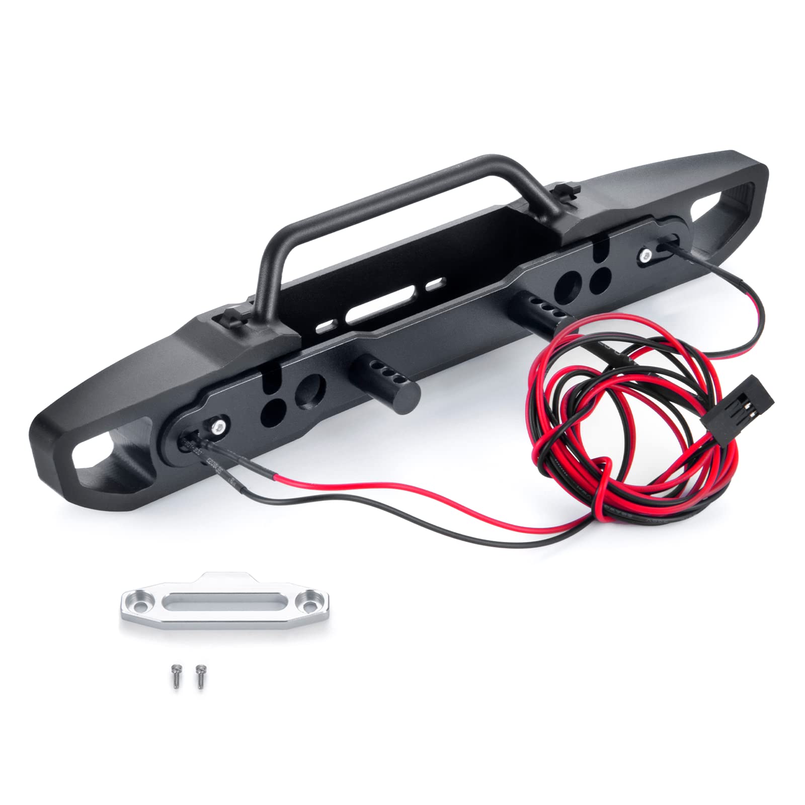Runup Paraurti anteriore in metallo con luci a LED per Axial SCX10 III AXI03006 Gladiator AXI03007 Wrangler 1/10 RC Crawler Auto